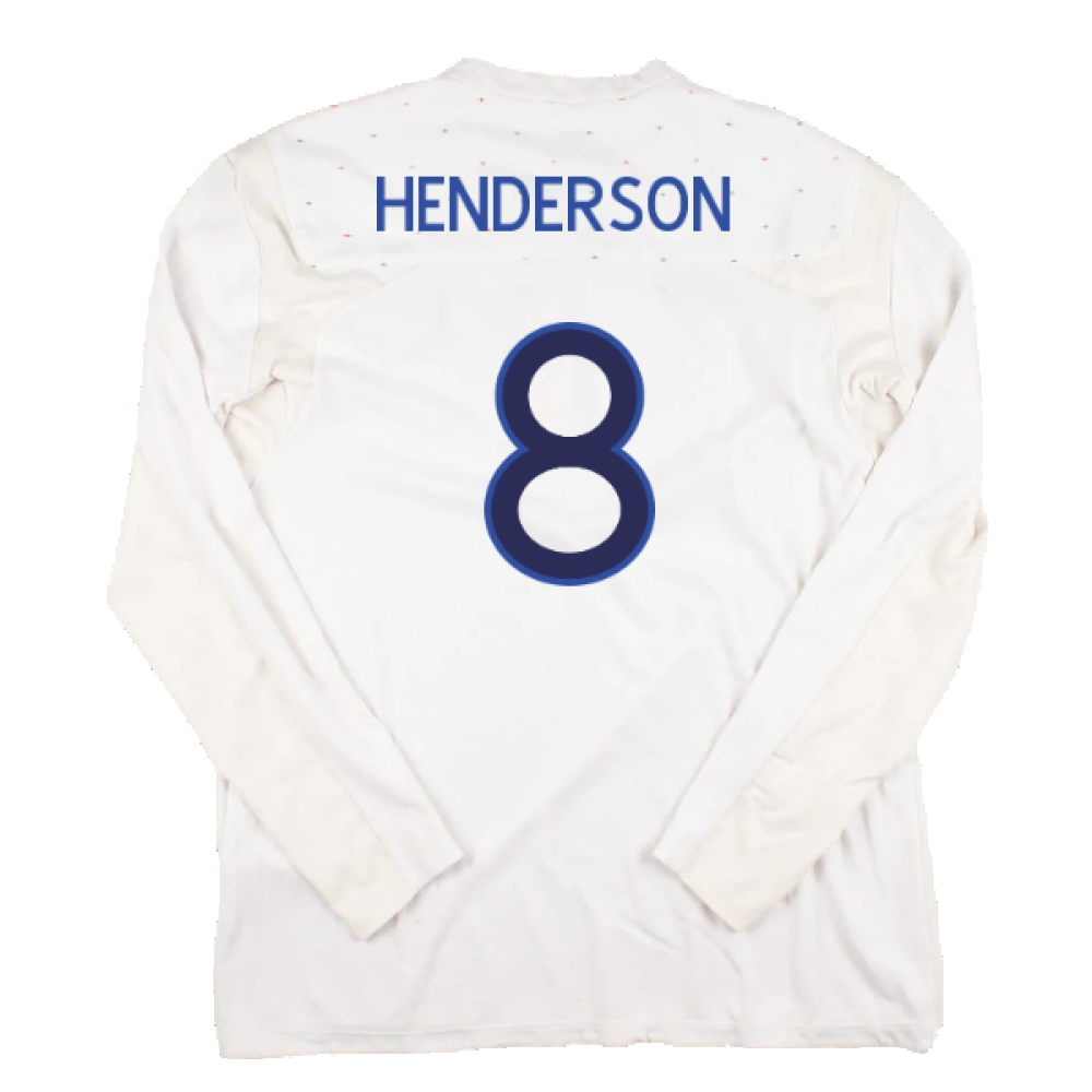 England 2010-12 Long Sleeve Home Shirt (L) (Excellent) (HENDERSON 8)_1