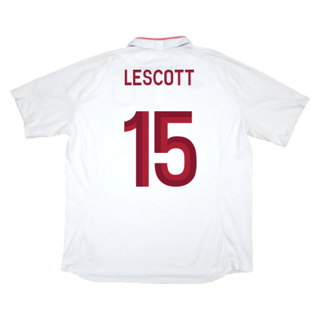 England 2012-13 Home Shirt (L) (Fair) (Lescott 15)_1