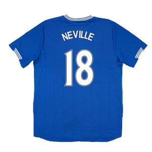 Everton 2009-10 Home Shirt (M) (Excellent) (Neville 18)_1