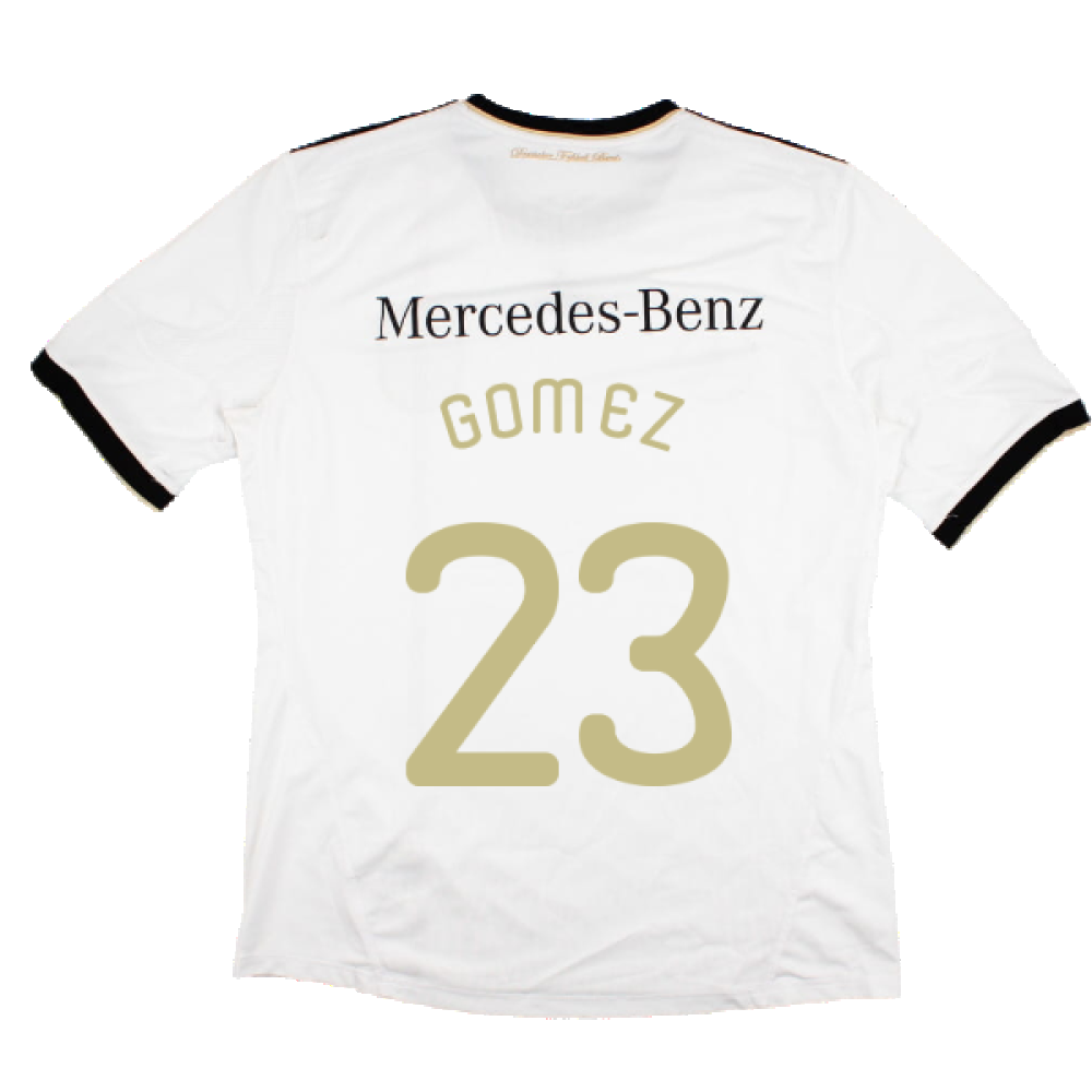 Germany 2010-11 Home Shirt with Mercedes Sponsor (L) (GOMEZ 23) (Very Good)_1