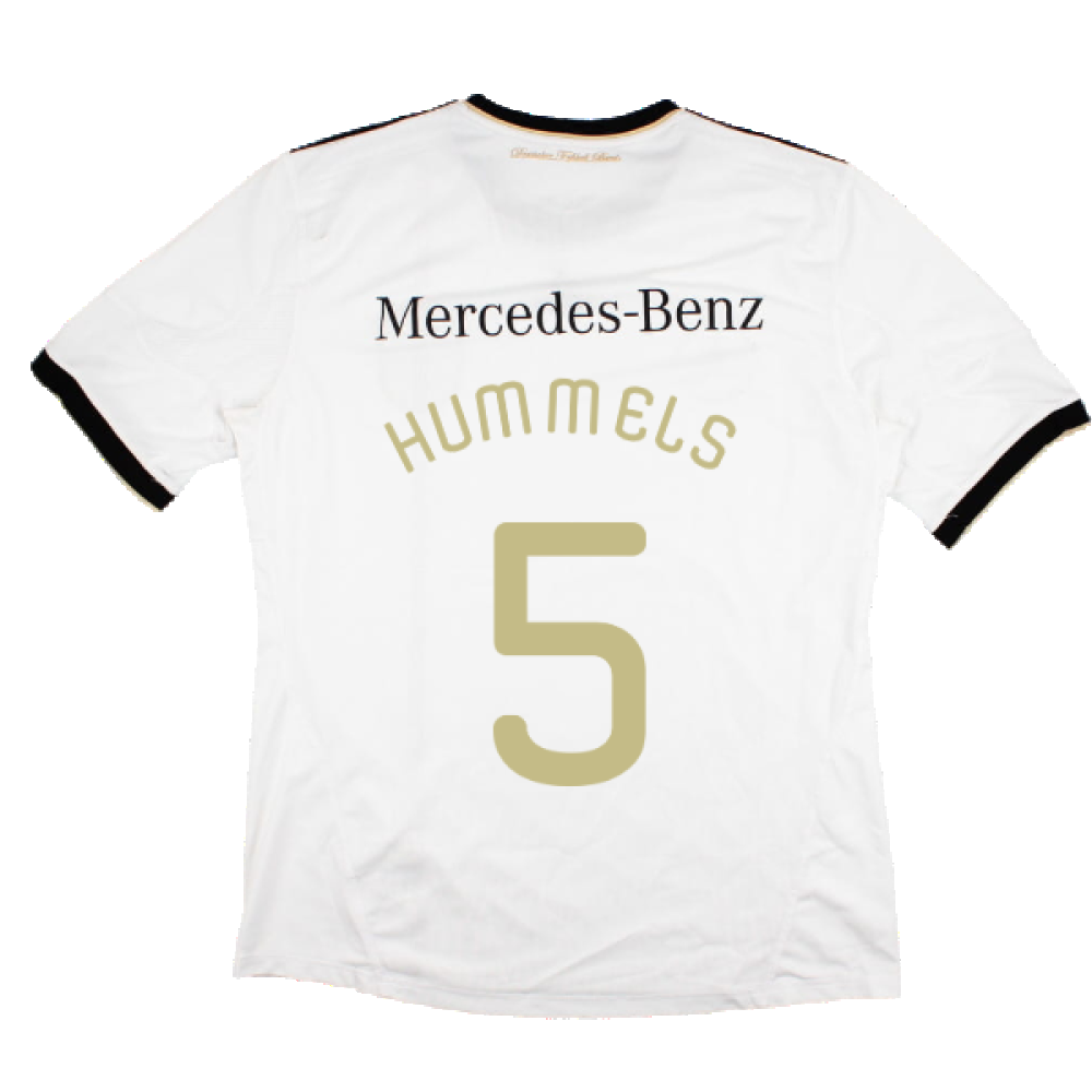 Germany 2010-11 Home Shirt with Mercedes Sponsor (L) (HUMMELS 5) (Very Good)_1