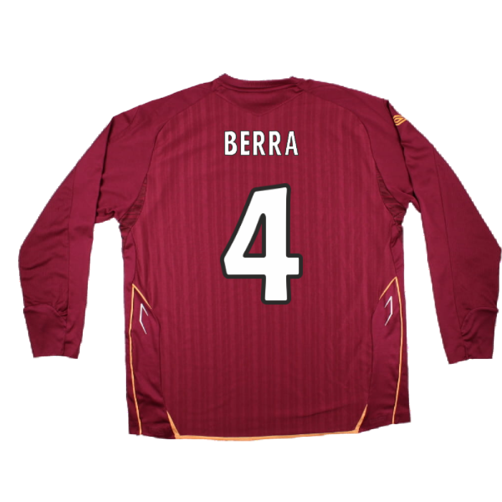 Hearts 2007-08 Long Sleeve Home Shirt (XXL) (Excellent) (Berra 4)_1