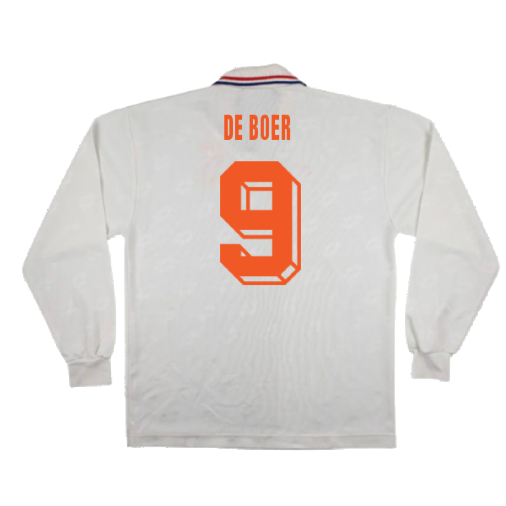 Holland 1992-94 Long Sleeve Away Shirt (L) (Very Good) (De Boer 9)_1