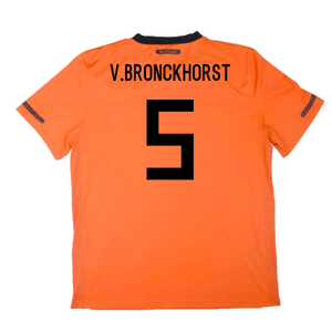 Holland 2010-11 Home Shirt (M) (Mint) (V.Bronckhorst 5)_1