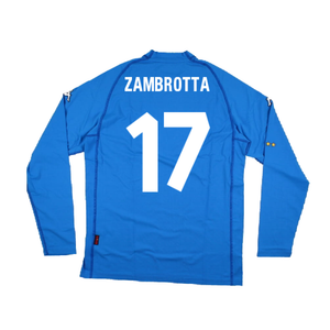 Italy 2000-2002 Home Long Sleeve Shirt (XXL) (Excellent) (Zambrotta 17)_1