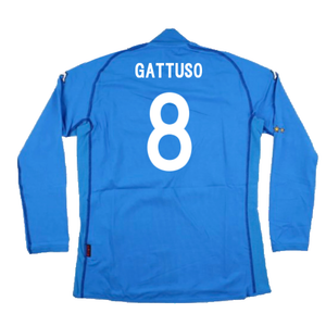 Italy 2002-2003 Home Long Sleeve Shirt (M) (Good) (Gattuso 8)_1