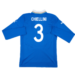 Italy 2012-13 Home Long Sleeve Shirt (S) (Fair) (Chiellini 3)_1