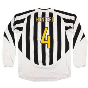 Juventus 2003-04 Long Sleeve Home Shirt (Sponsorless) (L) (Excellent) (Montero 4)_1