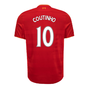 Liverpool 2016-17 Home Shirt (Excellent) (Coutinho 10)_1