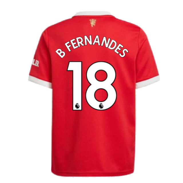 Man Utd 2021-2022 Home Shirt (Kids) (B FERNANDES 18)_2