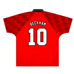 Manchester United 1996-98 Home Shirt (Y) (Excellent) (Beckham 10)_1