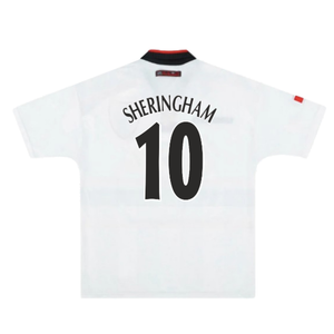 Manchester United 1997-99 Away Shirt (M) (Mint) (Sheringham 10)_1