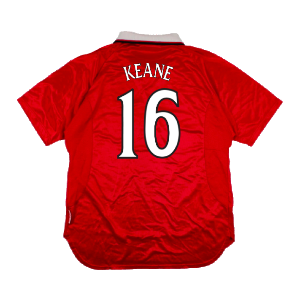 Manchester United 1999-00 European Home Shirt (L) (Excellent) (Keane 16)_1