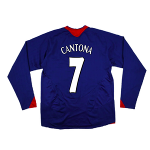 Manchester United 2005-06 Long Sleeve Away Shirt (M) (Excellent) (CANTONA 7)_1