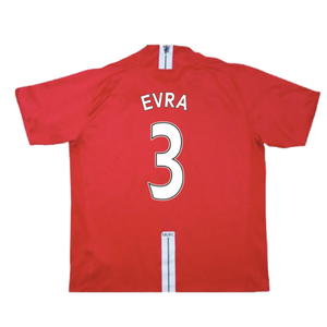 Manchester United 2007-09 Home Shirt (XL) (Excellent) (Evra 3)_1