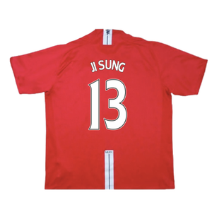 Manchester United 2007-09 Home Shirt (Very Good) (Ji Sung 13)_1