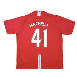 Manchester United 2007-09 Home Shirt (Very Good) (Macheda 41)_1