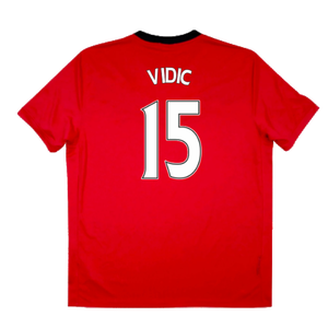 Manchester United 2009-10 Home Shirt (S) (Excellent) (Vidic 15)_1