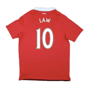 Manchester United 2010-11 Home Shirt (S) (Good) (Law 10)_1