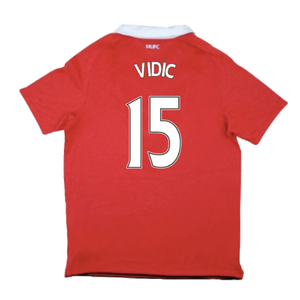 Manchester United 2010-11 Home Shirt (S) (Very Good) (Vidic 15)_1