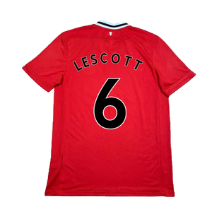 Manchester United 2011-12 Home Shirt (XL) (Lescott 6) (Excellent)_1