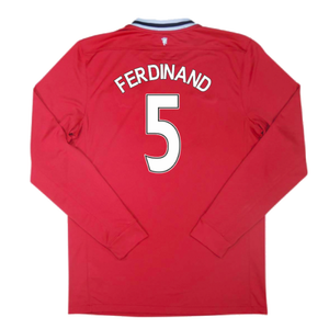 Manchester United 2011-12 Long Sleeve Home Shirt (S) (Very Good) (Ferdinand 5)_1