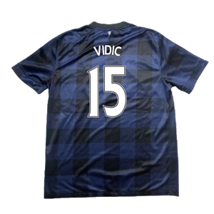 Manchester United 2013-14 Away Shirt (S) (Excellent) (Vidic 15)_1