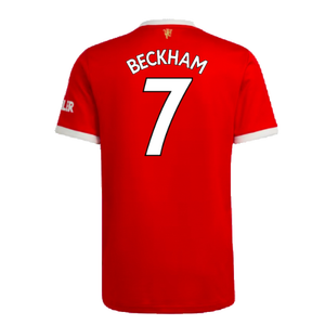 Manchester United 2021-22 Home Shirt (XL) (Good) (BECKHAM 7)_1