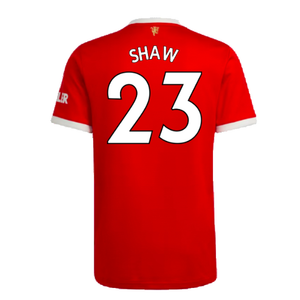 Manchester United 2021-22 Home Shirt (XL) (Good) (SHAW 23)_1