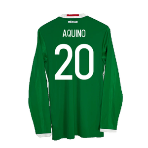 Mexico 2016-2017 Long Sleeve Home Shirt (XL) (Excellent) (Aquino 20)_1