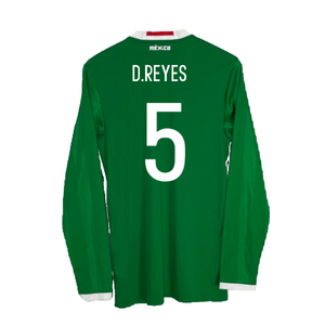 Mexico 2016-2017 Long Sleeve Home Shirt (XL) (Excellent) (D.Reyes 5)_1