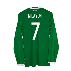 Mexico 2016-2017 Long Sleeve Home Shirt (XL) (Excellent) (M.Layun 7)_1