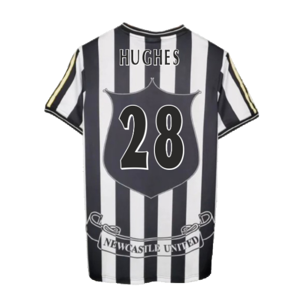 Newcastle United 1997-99 Home Shirt (XL) (Excellent) (Hughes 28)_1