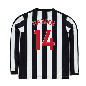 Newcastle United 2017-18 Long Sleeve Home Shirt (Sponserless) (L) (Hayden 14) (Very Good)_1