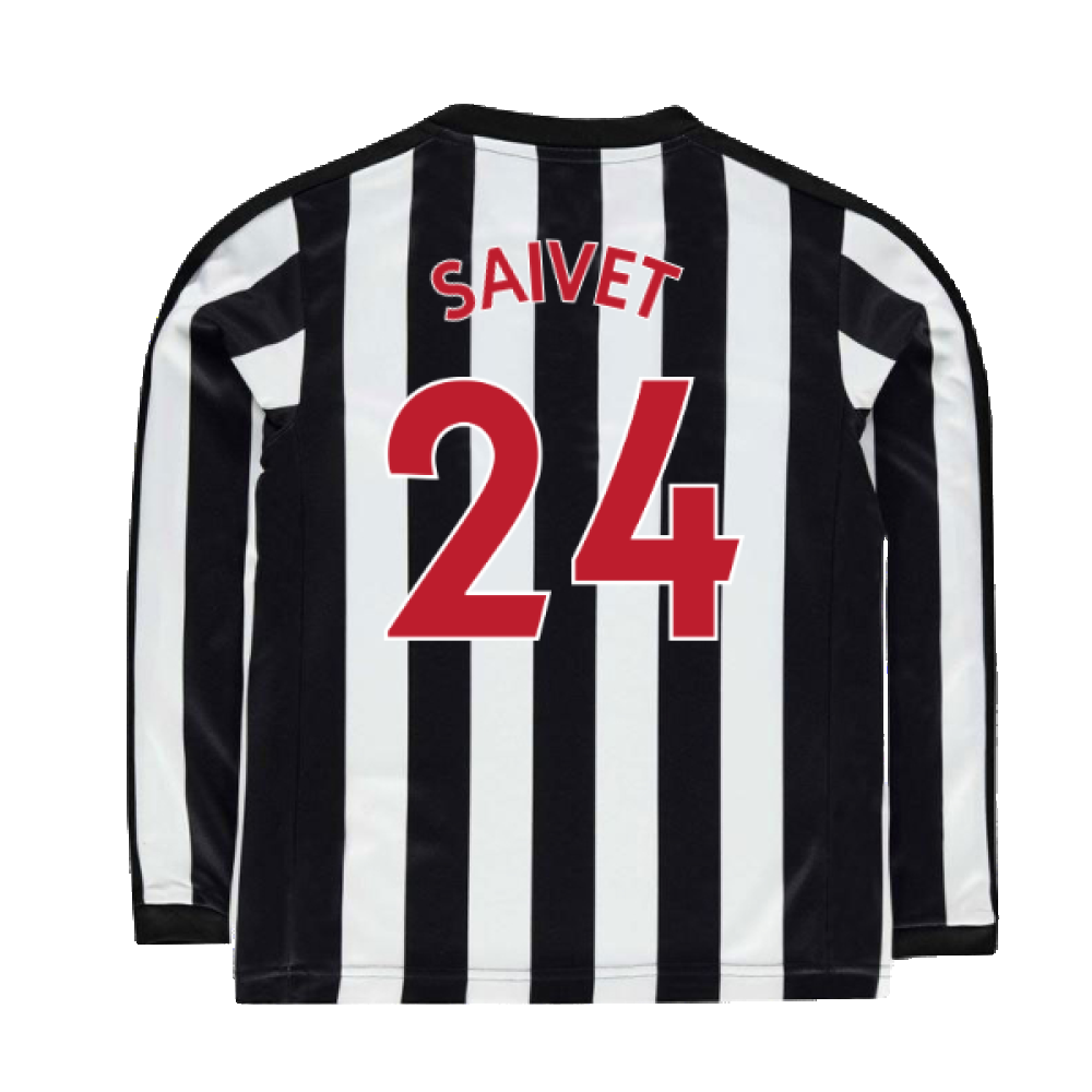 Newcastle United 2017-18 Long Sleeve Home Shirt (Sponserless) (L) (Saivet 24) (Very Good)_1