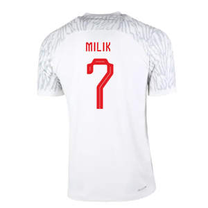 Poland 2022-23 Home Shirt (XLB (7-8y)) (Excellent) (Milik 7)_1