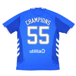 Rangers 2018-19 Home Shirt ((Excellent) L) (Champions 55)_2