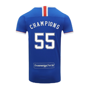 Rangers 2020-21 Home Shirt (S) (Champions 55) (Excellent)_1