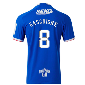 Rangers 2022-23 Home Shirt (XL) (Mint) (GASCOIGNE 8)_1