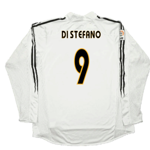 Real Madrid 2003-04 Home Long Sleeve Shirt (M) (Mint) (Di Stefano 9)_1