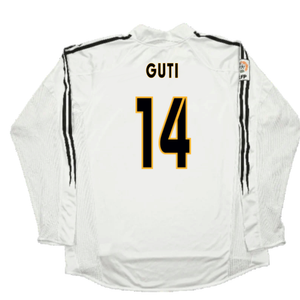 Real Madrid 2003-04 Home Long Sleeve Shirt (M) (Mint) (Guti 14)_1