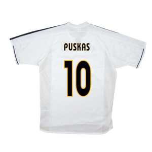 Real Madrid 2003-04 Home Shirt (S) (Good) (Puskas 10)_1