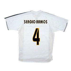 Real Madrid 2003-04 Home Shirt (XL) (Good) (Sergio Ramos 4)_1