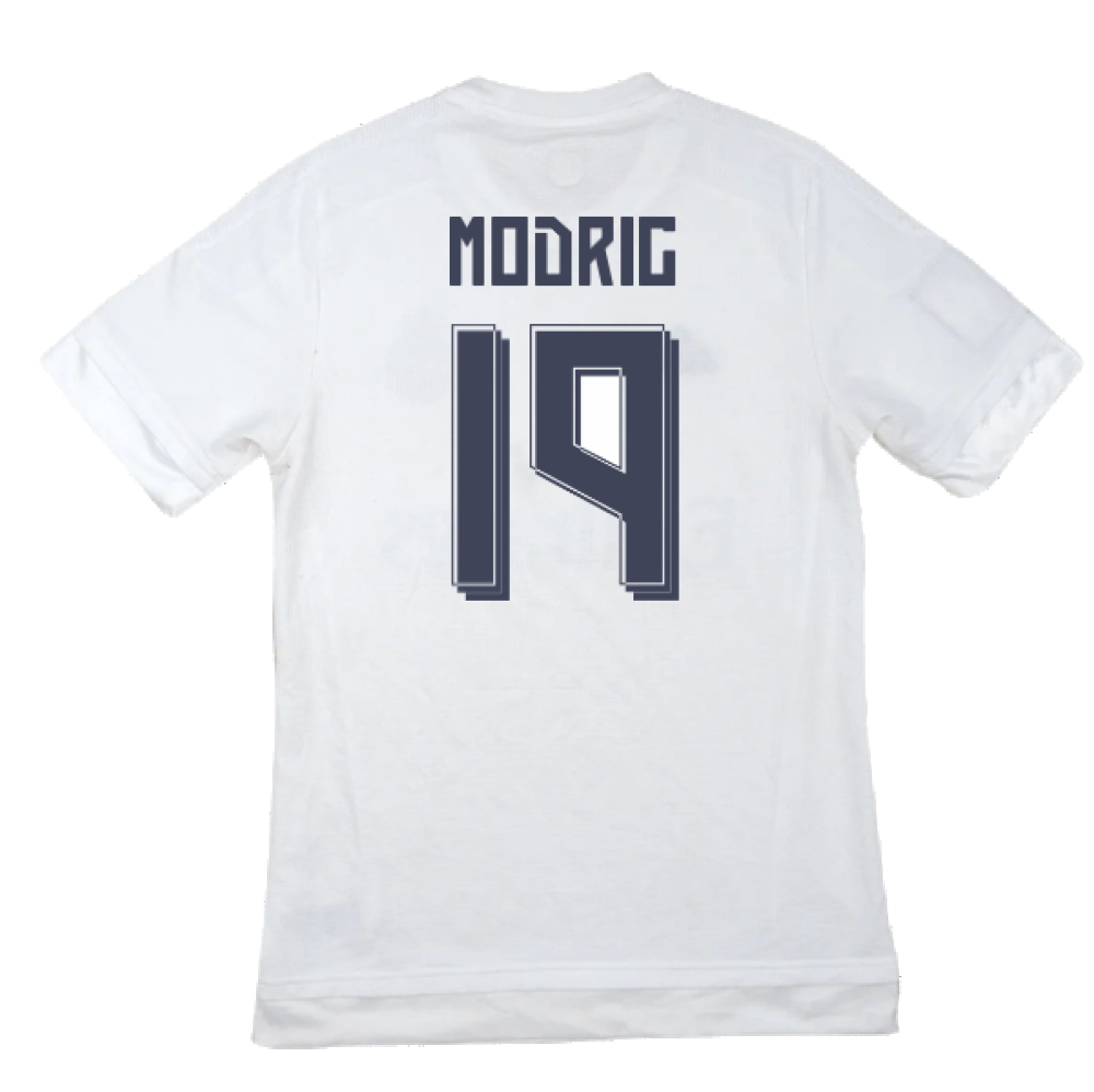 Real Madrid 2015-16 Home Shirt (M) (Modric 19) (Excellent)_1