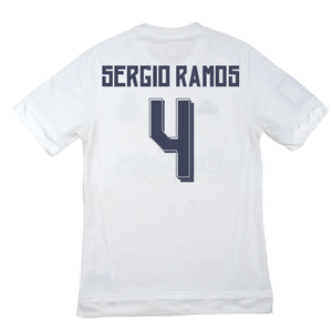 Real Madrid 2015-16 Home Shirt (M) (Sergio Ramos 4) (Good)_1