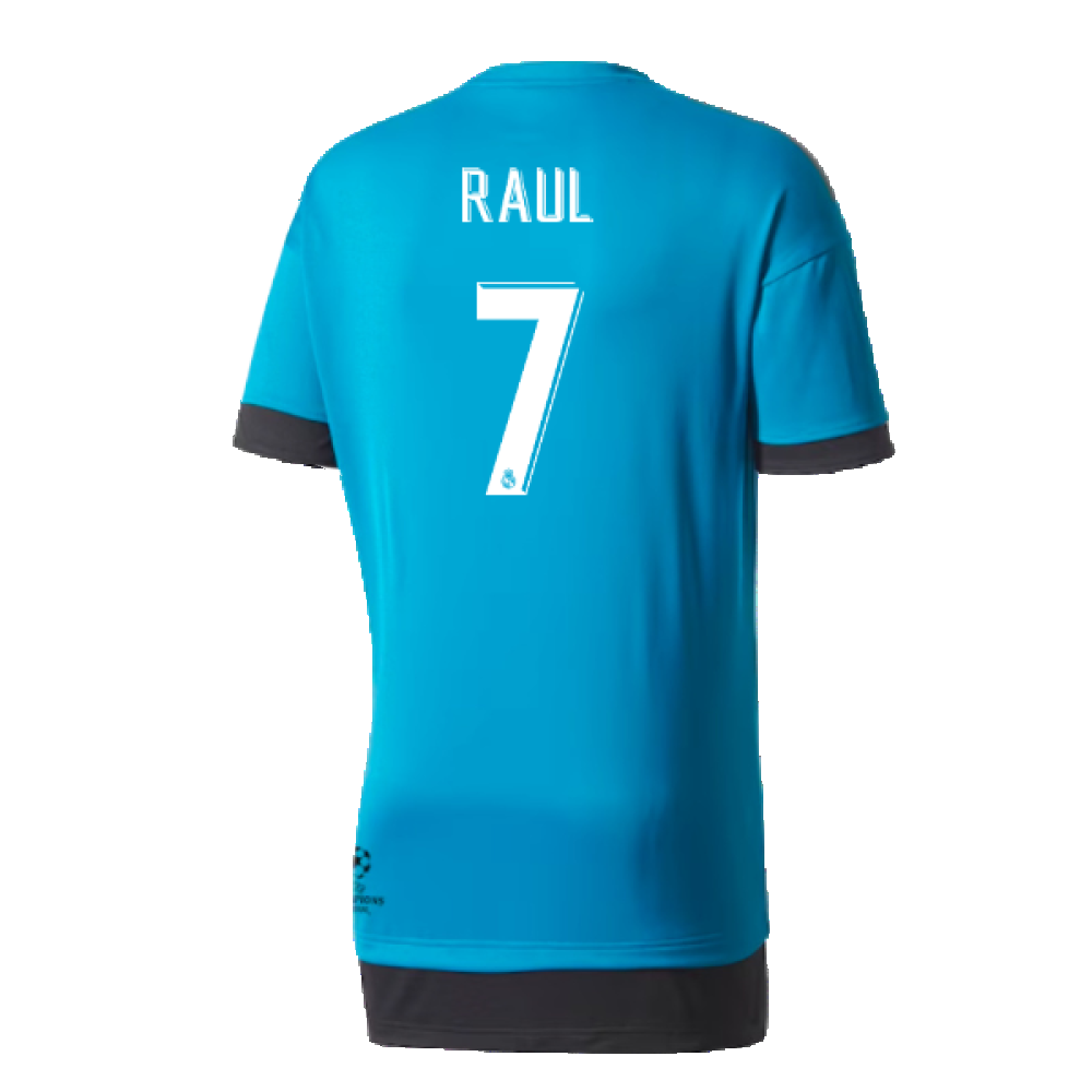 Real Madrid 2017-18 Adidas Champions League Training Shirt (2XL) (Raul 7) (Excellent)_1
