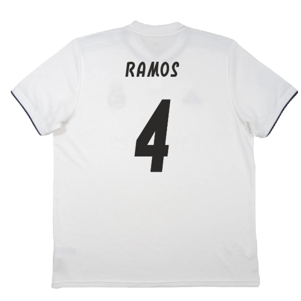 Real Madrid 2018-19 Home Shirt (S) (Very Good) (Ramos 4)_2