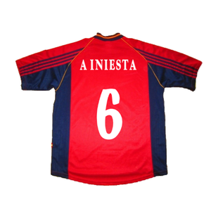 Spain 1998-99 Home Shirt (XL) (Excellent) (A INIESTA 6)_1