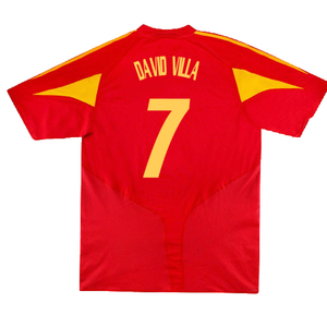 Spain 2004-2006 Home Shirt (L) (Very Good) (David Villa 7)_1