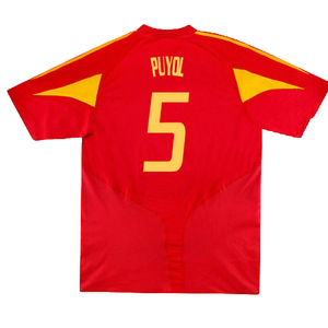 Spain 2004-2006 Home Shirt. (Very Good) (Puyol 5)_1